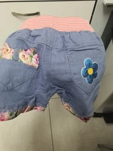 Pantalones cortos de vaquero con cintura elástica para niñas, bermuda femenina de princesa con estampado de flores a la moda para verano