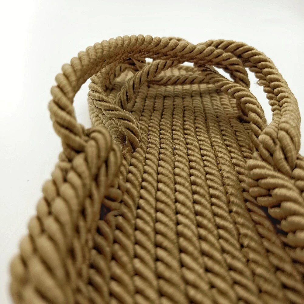 Women's Summer Wicker Rope Roman Sandals Tie Flat Base Sea Beach Daily Light Cool Stylish Design Flip Flop Fashion 2023