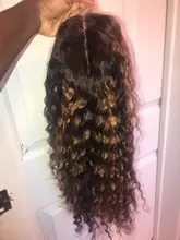 ALICE-pelucas de cabello humano rizado con malla frontal, cabello con cierre superior de cuero cabelludo de 150% de densidad, no Remy