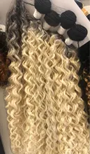 Mechones de pelo sintético de onda Natural, mechones rizados con cierre, extensiones de cabello ombré de fibra resistente a altas temperaturas, 4/6 Uds.