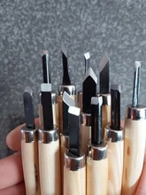 12 uds/8 uds/6 uds talla de madera profesional cuchillo cincel herramienta de mano de básicos detallados de los carpinteros marcas GYH