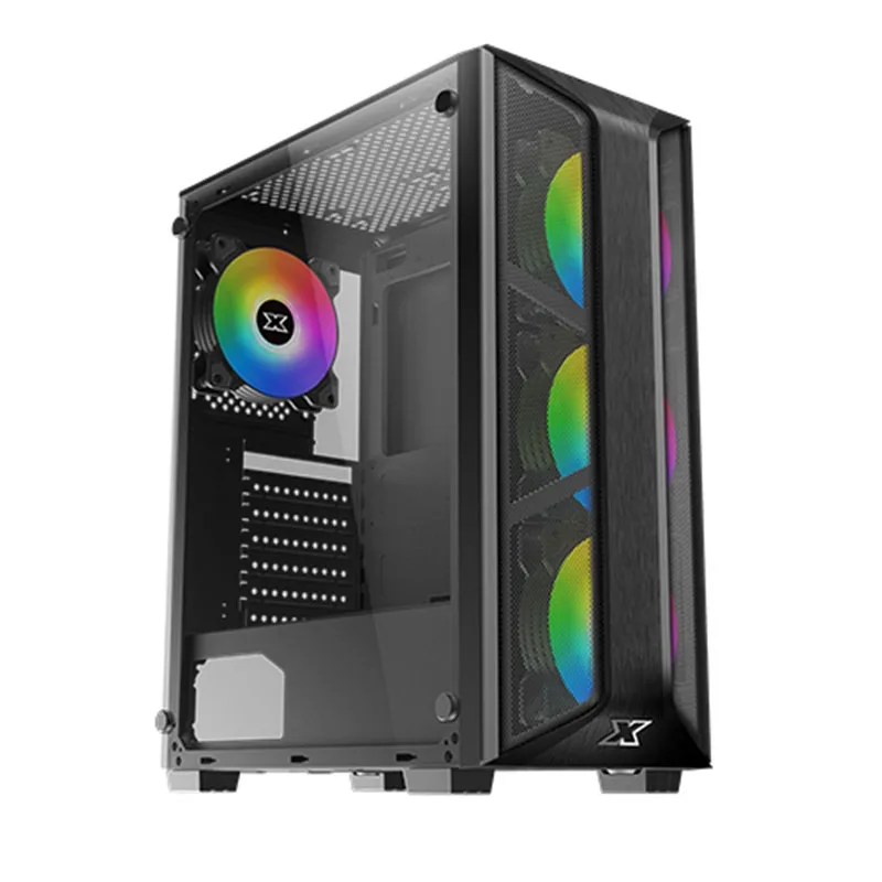 Xigmatek TRIO-ATX-PC игровая коробка RGB и ARGB-закаленное стекло Сетка спереди 4 120 мм Φ. Две
