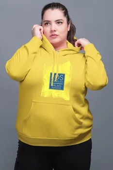 

Angemiel Wear Los Angeles Palm Paradise Yellow Women 'S Hooded Sweatshirt