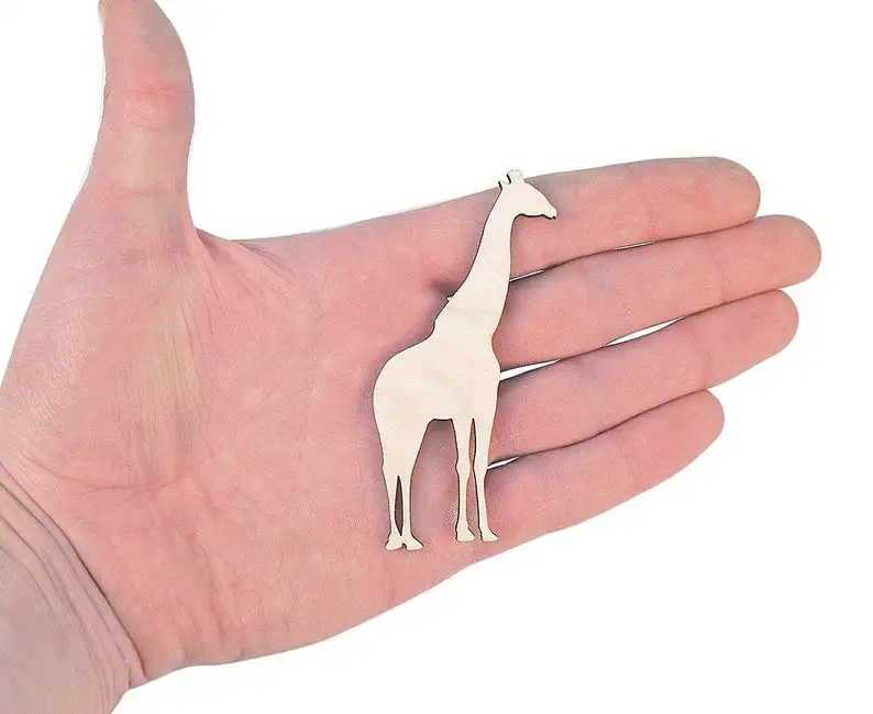

Wooden Giraffe (8cm) Shape Art Projects Craft Silhouette Decoration Gift Decoupage Cutout Safari Animals 0325