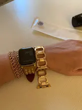 Pulsera de diamante de Metal de lujo para Apple Watch, banda de 44mm, 42mm, iwatch SE 6, 5, 4, 3, 2, 1, 38mm, 40mm, correa de acero inoxidable
