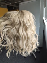 MSIWIGS mujer púrpura 22 colores Cosplay peluca ondulado corto sintético resistente al calor de pelo Rosa Rubio Ombre porque peluca