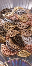 Colgantes de hojas de árbol de 17x9mm, 50 Uds., colgantes, collar, pulsera, tobillera, accesorios para fabricación de joyas, DIY