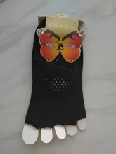 Calcetines de Yoga para mujer, medias transpirables antideslizantes sin costuras, antideslizantes, de medio dedo, para baile de Ballet