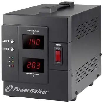 

BlueWalker PowerWalker AVR 1500 / SIV 2AC outlet (s) black 230V voltage regulator