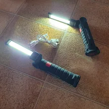 LED Flashlight Hanging-Lamp Built-In-Battery Camping-Torch Usb Rechargeable Magnetic-Lanterna