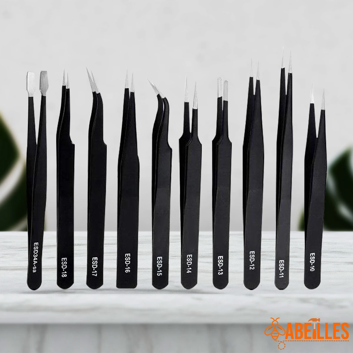 ESD Anti-static Tweezers 1.0MM 1.5MM ESD-10 ESD-11 ESD-12 ESD-13 ESD-14 ESD-15