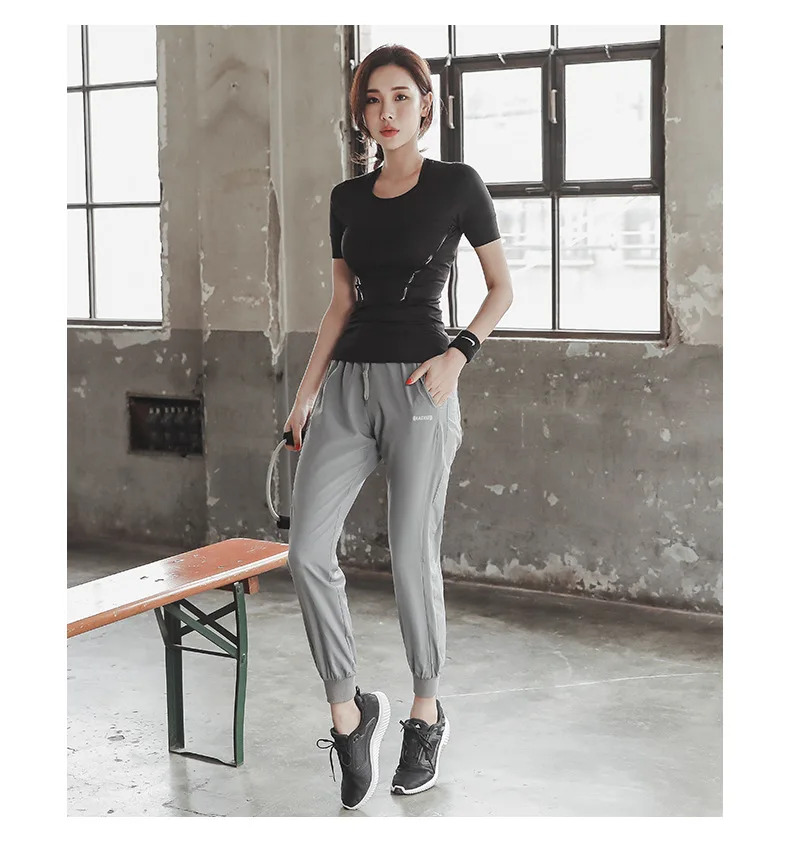 

Autumn new running fitness sports quick-drying thin three-piece suit yoga clothes