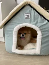 HOOPET-casa de perro para interior, cálida perrera, nido de cueva de Gato, nido de conejo, esterilla extraíble lavable, cama de dormir acogedora para gatos