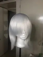 DIFEI peluca sintética bob corto pelo lacio con trimable flequillo Rosa rojo azul peluca cosplay púrpura para pelucas de pelo corto para mujeres