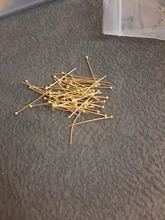 22 25 30mm 316 de acero inoxidable de oro bola plateada alfileres de cabeza fabricación de joyería 24-Calibre 50 unids/lote