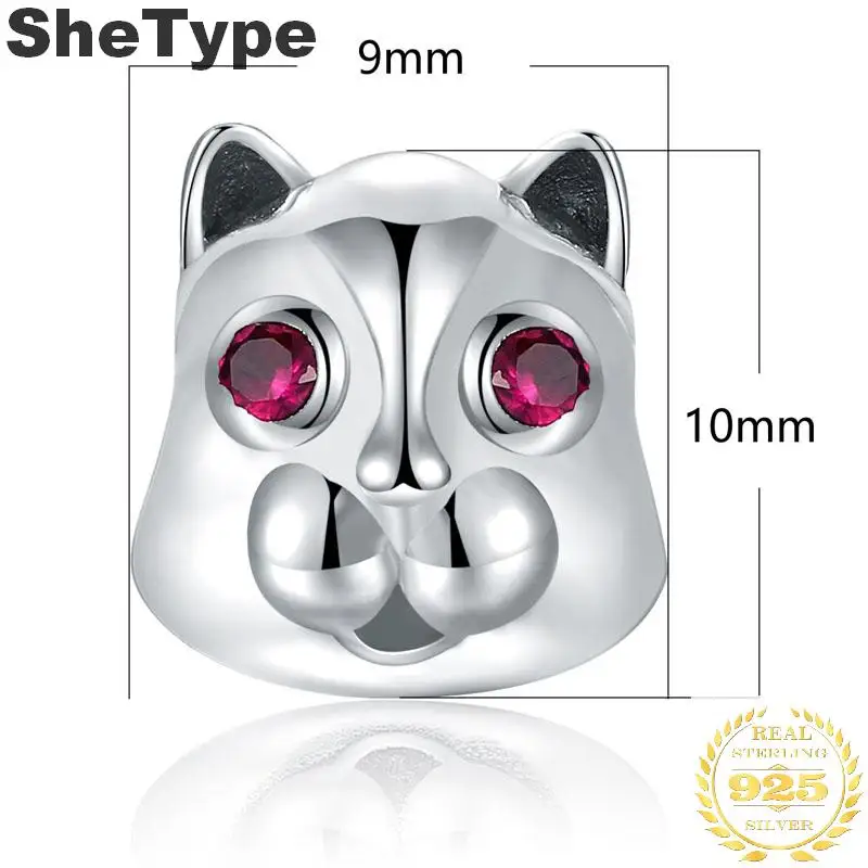 

1.0x0.9cm Love Pet 1.7g Charm Silver 925 Sterling Silver Gift For Boys Charms Jewelry DIY 2019