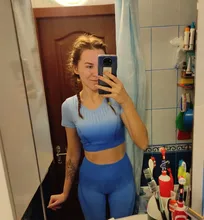 Fitness Sportswear Clothing Gym Leggings Workout-Set Seamless Women Gym 2piece 