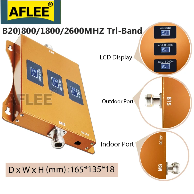 New!! B20 800 1800 2600Mhz Tri-Band 4G Cellular