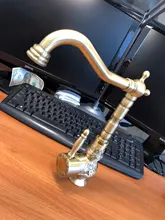 Basin Faucets Deck-Mounted Brass Kitchen Uythner Retro Antique Mix-Tap Single-Handle