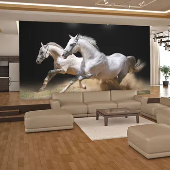 

Wall mural-galloping horses on the sand-400x309 cm