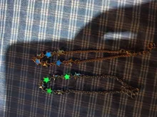 Luminosa pulsera brillan en la oscuridad estrellas encanto tobillera y pulsera para mujeres mujer Halloween luz de la joyería