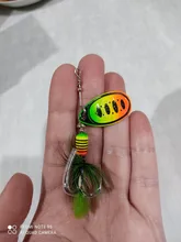 FTK-Cebo giratorio de 7,5g, 12g, 17,5g, señuelo de Metal para pesca con plumas y anzuelos triples, 1 unidad