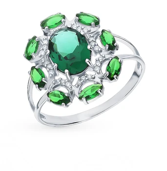 

Silver ring with cubic zirconia sunlight sample 925