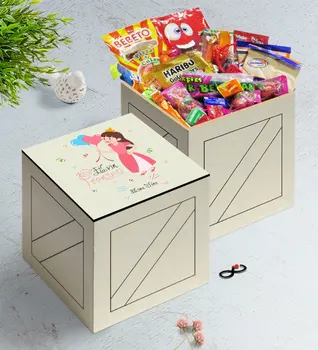 

Personalized House Princess In Wooden Box Nostalgic Lezzetler Gift Seti-2