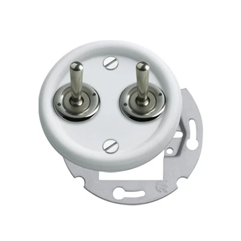 

Double mechanism porcelain recessed levers nickel