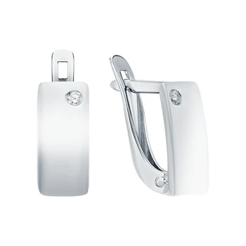 

Silver earrings with cubic zirconia sunlight sample 925