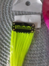 Lupu-extensiones de cabello sintético para mujer, extensiones largas y rectas de color arcoíris, resistentes al calor