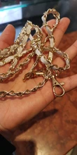 Bolso de hombro de 120cm correa de Metal de cuero bolso de mano cadena mujer reemplazo