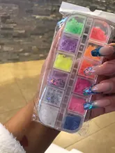 Manicure-Nail-Decoration Sequins-Polish Nail-Art Glitter-Flakes Fruits Fluorescence Heart