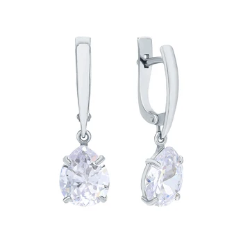 

Silver earrings with cubic zirconium sunlight sample 925