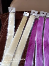 AliLeader-extensiones de cabello sintético liso, 20 colores, 50Cm de largo