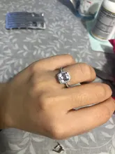 CC Anillos para las mujeres de la Boda nupcial Anelli joyería de moda anillo de compromiso de oro blanco Anillos de Color CC595