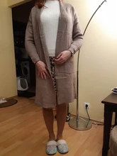 Cárdigan de punto largo y grueso para mujer, suéter de manga larga, cárdigan informal, ropa de calle, suéter de punto abierto, Invierno