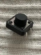 Interruptor de botón táctil momentáneo, pulsador negro, 12x12 H = 4,3/4,5/5/5.5/6/7/8-17MM, 4 pines, 10 Uds.