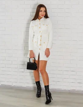 

Dress with gold buttons Casual Beautiful Long sleeve Shipping from Russia Российское production Emberens