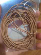 Cordón de cuero auténtico para pulsera, cordón redondo de 5 metros de Color Natural para collar, joyería, 1/1, 5, 2 y 3mm de diámetro