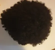 Corte Pixie-Peluca de cabello humano Afro rizado, hecha a máquina, corta, brasileña, Remy