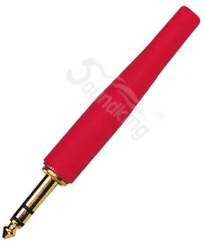 

Cc416 connector for 1/4 ”male (6,35mm) cable, stereo, red, Soundking