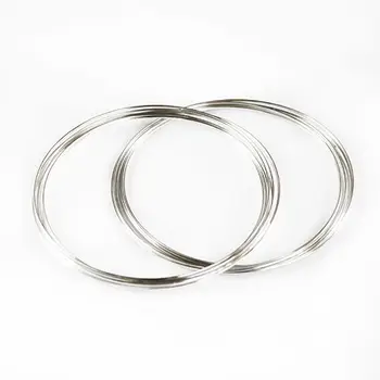 

Wire with memory for bracelet, 1,2mm * 0,5mm, D 70mm, 2 PCs * 10 turns, 'Astra' (Silver)