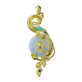 

Silver Pendant with moonstone