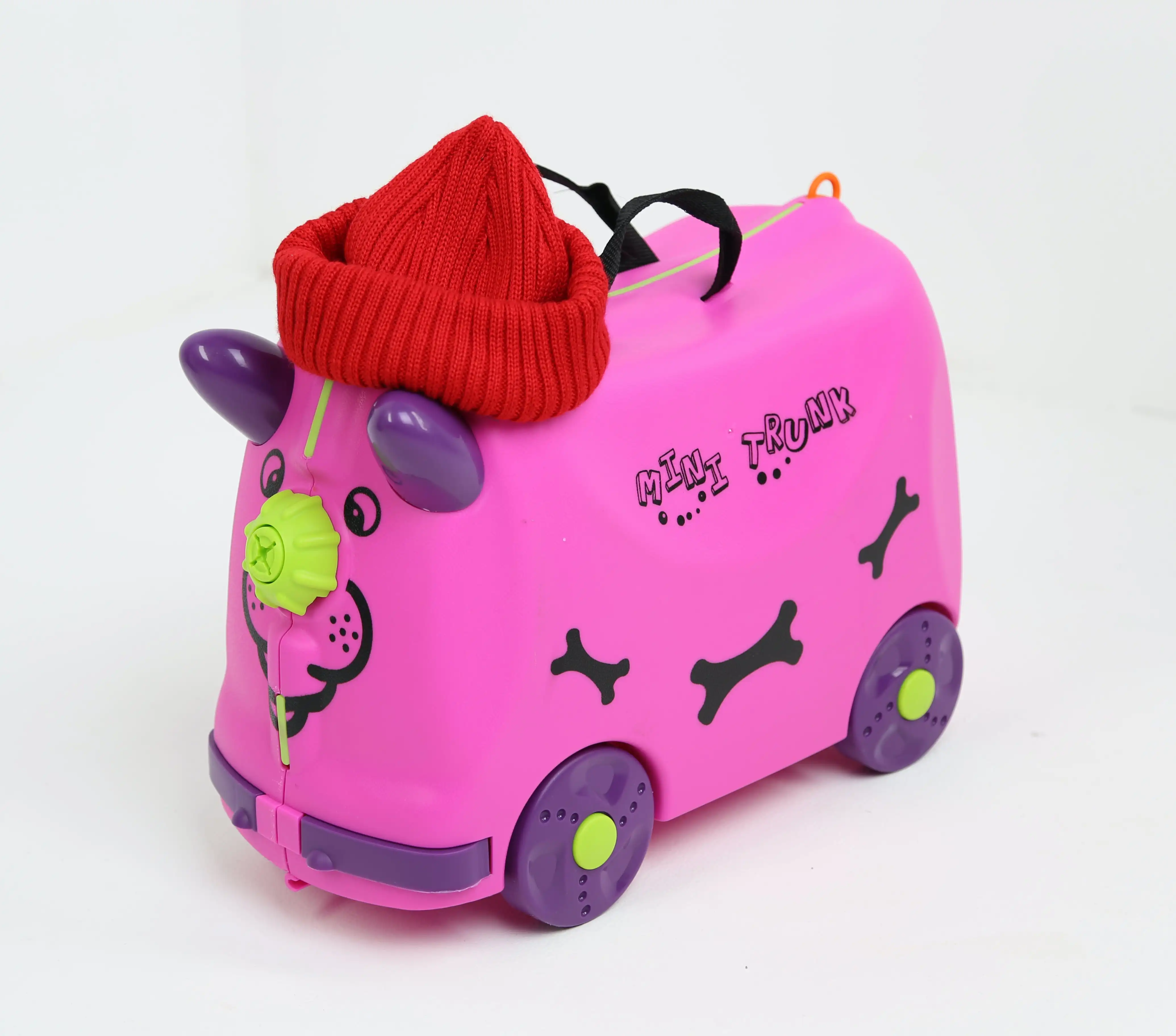 Чемодан детский каталка mini trank/ чемодан детский на колесах, аналог trunki транки/багаж - Цвет: Фиолетовый