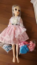 UCanaan-Muñeca BJD 1/4 SD de 18 pulgadas, muñecas articuladas de 18 bolas con ropa, atuendo, zapatos, peluca, maquillaje de pelo, el mejor regalo para niñas