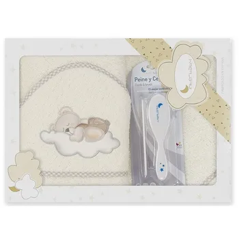 

Interbaby-Layer Bear Bath Cloud + Comb and Brush Beige 100x100 cm