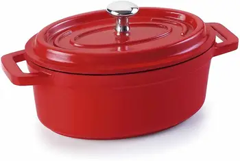 

Lacor - 25911 - Cacerola Aluminio Fundido Oval 11.5x7.5 cm- Rojo