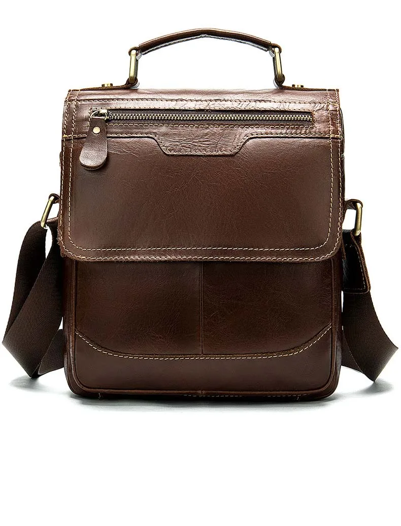 2019 Men's Bag Nylon Shoulder Small Waterproof Diagonal Male's Black Zipper Business A Main color brown |