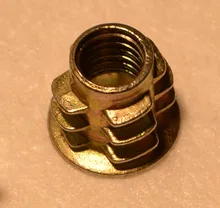 10/20/30/50 Uds M4 M5 M6 M8 Hilo de aleación de Zinc para madera insertar tuerca de brida hexagonal conducir la muebles loco